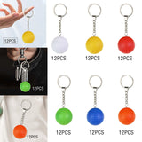 Maxbell 12Pcs Pickleball Keychain Hanging Toy Metal Keyring for Backpack Purse Decor White