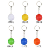 Maxbell 12Pcs Pickleball Keychain Hanging Toy Metal Keyring for Backpack Purse Decor White