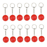 Maxbell 12Pcs Pickleball Keychain Hanging Toy Metal Keyring for Backpack Purse Decor Red