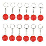 Maxbell 12Pcs Pickleball Keychain Hanging Toy Metal Keyring for Backpack Purse Decor Red