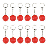 Maxbell 12Pcs Pickleball Keychain Hanging Toy Metal Keyring for Backpack Purse Decor Red