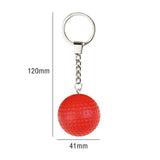 Maxbell 12Pcs Pickleball Keychain Hanging Toy Metal Keyring for Backpack Purse Decor Red