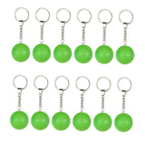 Maxbell 12Pcs Pickleball Keychain Hanging Toy Metal Keyring for Backpack Purse Decor Green