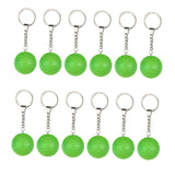 Maxbell 12Pcs Pickleball Keychain Hanging Toy Metal Keyring for Backpack Purse Decor Green