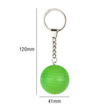 Maxbell 12Pcs Pickleball Keychain Hanging Toy Metal Keyring for Backpack Purse Decor Green