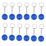 Maxbell 12Pcs Pickleball Keychain Hanging Toy Metal Keyring for Backpack Purse Decor Blue