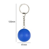 Maxbell 12Pcs Pickleball Keychain Hanging Toy Metal Keyring for Backpack Purse Decor Blue