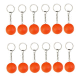 Maxbell 12Pcs Pickleball Keychain Hanging Toy Metal Keyring for Backpack Purse Decor Orange
