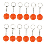 Maxbell 12Pcs Pickleball Keychain Hanging Toy Metal Keyring for Backpack Purse Decor Orange