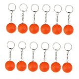 Maxbell 12Pcs Pickleball Keychain Hanging Toy Metal Keyring for Backpack Purse Decor Orange