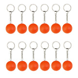 Maxbell 12Pcs Pickleball Keychain Hanging Toy Metal Keyring for Backpack Purse Decor Orange