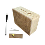 Maxbell Wooden Money Box Home Decoration Sturdy Money Saving Jar for Children Adults A