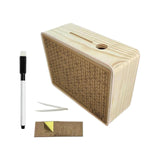 Maxbell Wooden Money Box Home Decoration Sturdy Money Saving Jar for Children Adults A