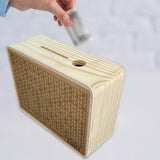 Maxbell Wooden Money Box Home Decoration Sturdy Money Saving Jar for Children Adults A