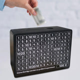 Maxbell Wooden Money Box Home Decoration Sturdy Money Saving Jar for Children Adults C