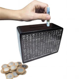 Maxbell Wooden Money Box Home Decoration Sturdy Money Saving Jar for Children Adults C