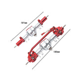 Maxbell RC Car Upgrade Parts Metal for MN128 MN86 MN86S 1/12 Scale RC Hobby Car Argent and Red