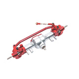Maxbell RC Car Accessory Replaces RC Car Front Axle for MN128 MN86 MN86S 1/12 RC Car Argent and Red