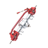 Maxbell RC Car Accessory Replaces RC Car Front Axle for MN128 MN86 MN86S 1/12 RC Car Argent and Red