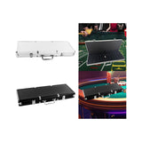 Maxbell Chip Suitcase Box Aluminum Alloy Thicken High Capacity Solid Carrying Case Silver