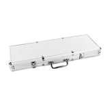Maxbell Chip Suitcase Box Aluminum Alloy Thicken High Capacity Solid Carrying Case Silver