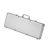 Maxbell Chip Suitcase Box Aluminum Alloy Thicken High Capacity Solid Carrying Case Silver