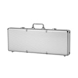 Maxbell Chip Suitcase Box Aluminum Alloy Thicken High Capacity Solid Carrying Case Silver