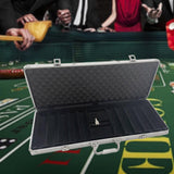 Maxbell Chip Suitcase Box Aluminum Alloy Thicken High Capacity Solid Carrying Case Silver