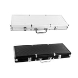 Maxbell Chip Suitcase Box Aluminum Alloy Thicken High Capacity Solid Carrying Case Silver