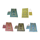 Maxbell Prayer Mat with Carrying Bag Area Rugs for Living Room Travel Bedroom Green