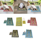 Maxbell Prayer Mat with Carrying Bag Area Rugs for Living Room Travel Bedroom Green