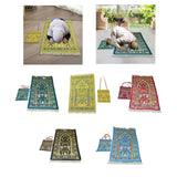 Maxbell Prayer Mat with Carrying Bag Area Rugs for Living Room Travel Bedroom Green