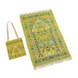 Maxbell Prayer Mat with Carrying Bag Area Rugs for Living Room Travel Bedroom Light Yellow