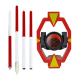 Maxbell Mini Prism Pole 4 Poles Outdoor 30cm Per Pole Survey Stick Mini Prism System