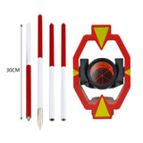 Maxbell Mini Prism Pole 4 Poles Outdoor 30cm Per Pole Survey Stick Mini Prism System