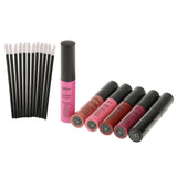 Max 6 Colors Matte Lip Gloss Long Lasting Liquid Lipsticks +12pcs Lip Brushes #C