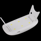 Folding UV LED Nail Lamp Gel Polish Curing Nail Art Dryer with Timer White