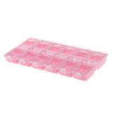 Empty Storage Container Box Case for Nail Art Tips Rhinestone Rose Red