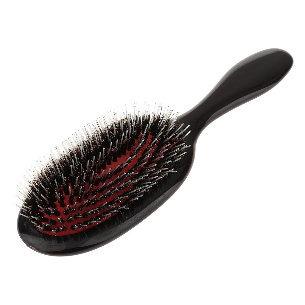 Maxbell Durable PVC Black Oval Salon Home Hair Extension Wig Brush Detangling Cushion Back Comb - Aladdin Shoppers