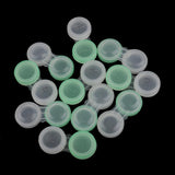 Set Of 10PCS Compact Portable Contact Lens Case Storage Box Organizer Travel Accessory Green Transparent