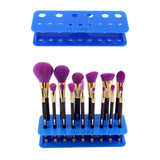 Maxbell Acrylic Makeup Brush Holder Rack for 15pcs Brushes Organizer Shelf Blue - Aladdin Shoppers