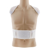 Adult Back Posture Corrector Belt Lumbar Shoulder Support Brace XL White