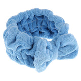 Elastic Bowknot Face Makeup Bath Spa Shower Headband Headpiece Blue