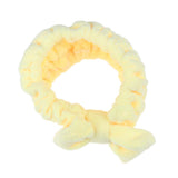 Elastic Bowknot Face Makeup Bath Spa Shower Headband Headpiece Yellow