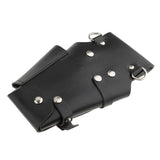 PU Leather Hair Scissors Combs Holster Hairdressing Bag Pouch Holder with Waist Shoulder Belt - Black