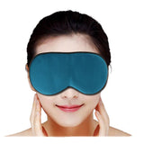 Soft Silk Eye Mask Shade Cover Home Office Travel Sleep Aid Blindfold Blue