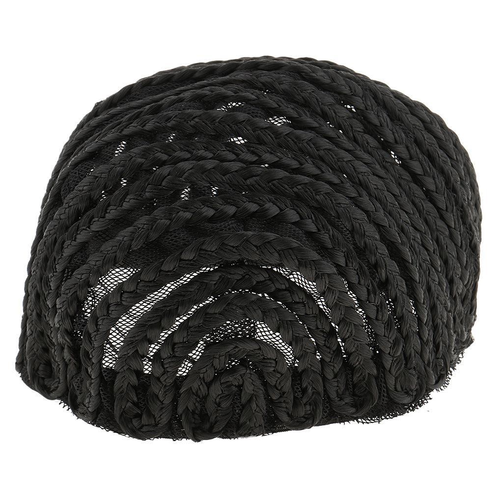 Soft Breathable Adjustable Professional Home Cornrow Mesh Net Wig Cap Black M