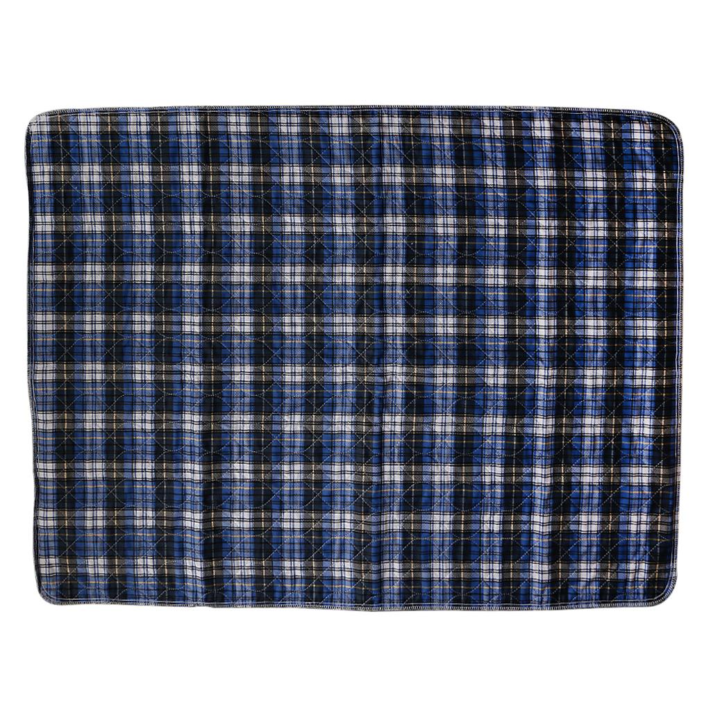 Washable Reusable Underpad Incontinence Pad Absorbent Sheet Protector Blue S