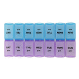 Portable 14 Slot 7 Day AM PM Weekly Pill Organizer Case Box Holder Dispenser for Supplements, Capsules, Tablets and Pills