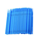 100pcs Eyelash Extension Micro Brushes Disposable Individual Mascara Applicators - Blue